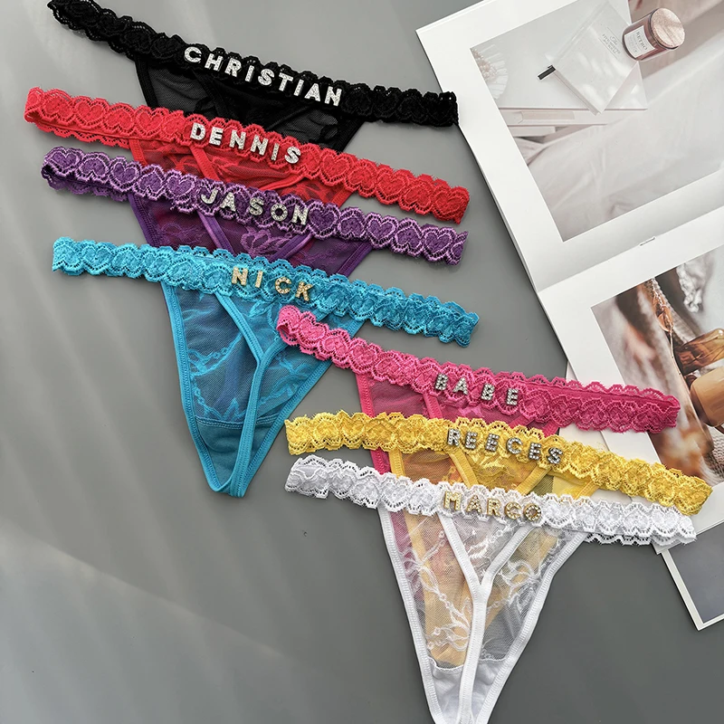 Thong Bikini Women - Tanga personalizada con personalidad, nombre, letra