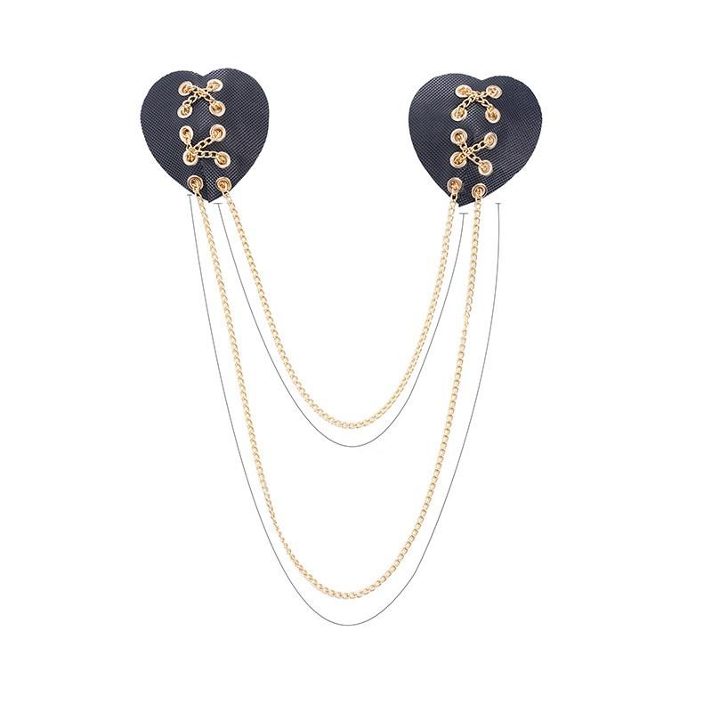 Nipple Cover Pasties - Cubre pezones de cadena reutilizable, gargantilla