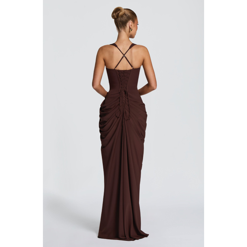Vestido largo moldeador con co - Corset Waist Cinch reseña y precio