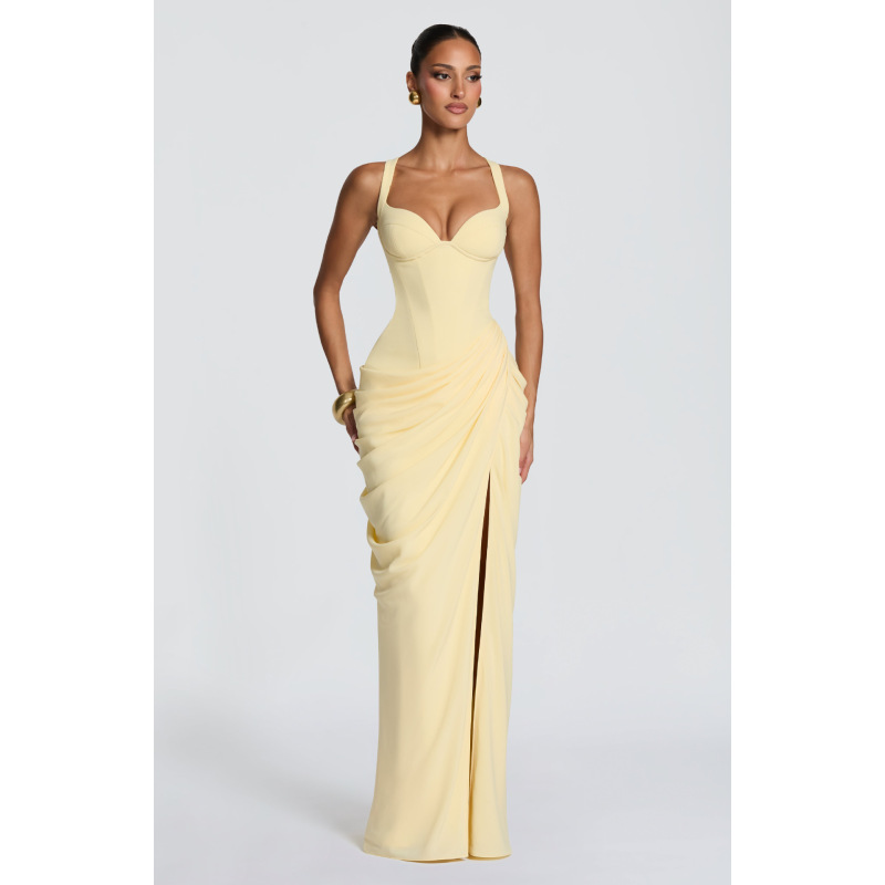 Vestido largo moldeador con co - Corset Waist Cinch reseña y precio