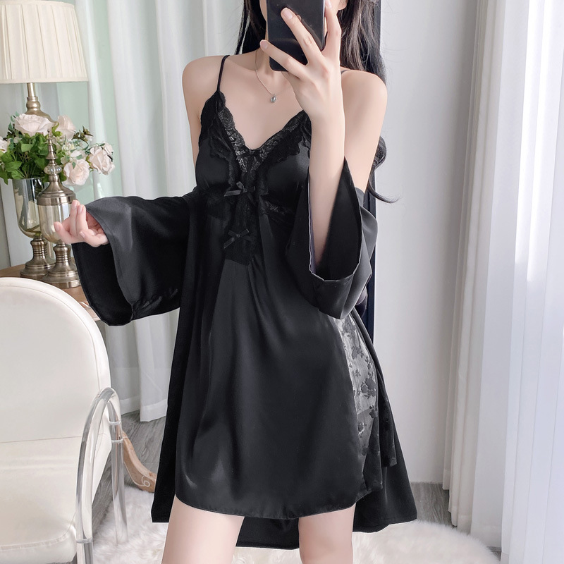 Conjunto de 2 piezas de bata d - Robe Silk Women reseña y precio