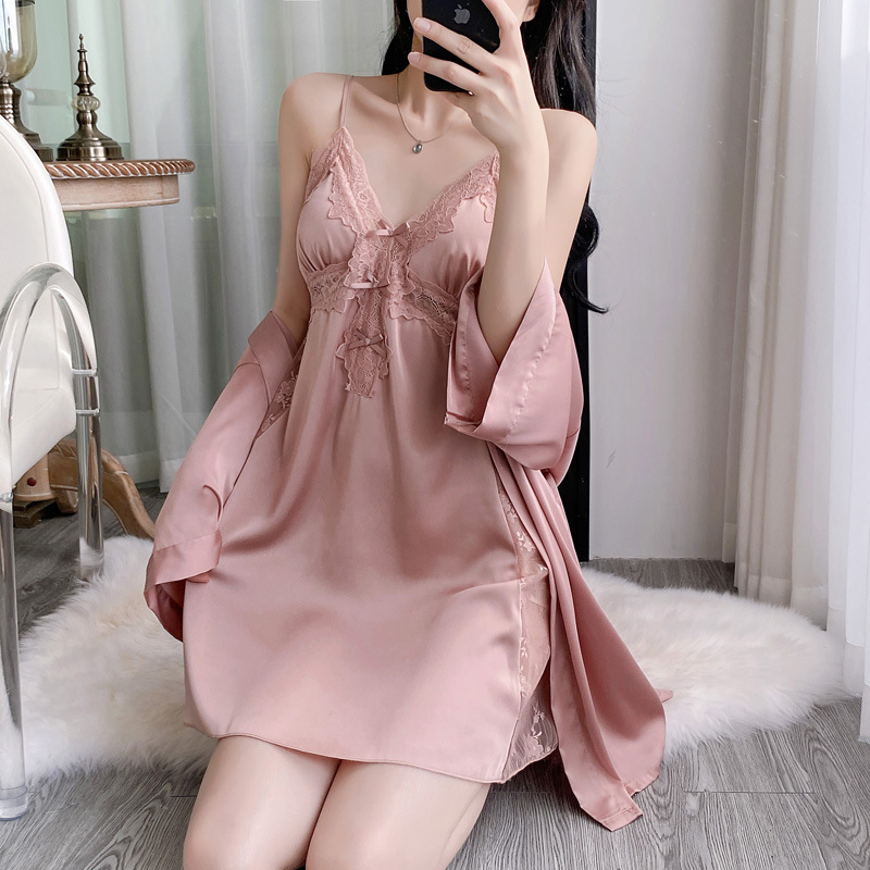Conjunto de 2 piezas de bata d - Robe Silk Women reseña y precio