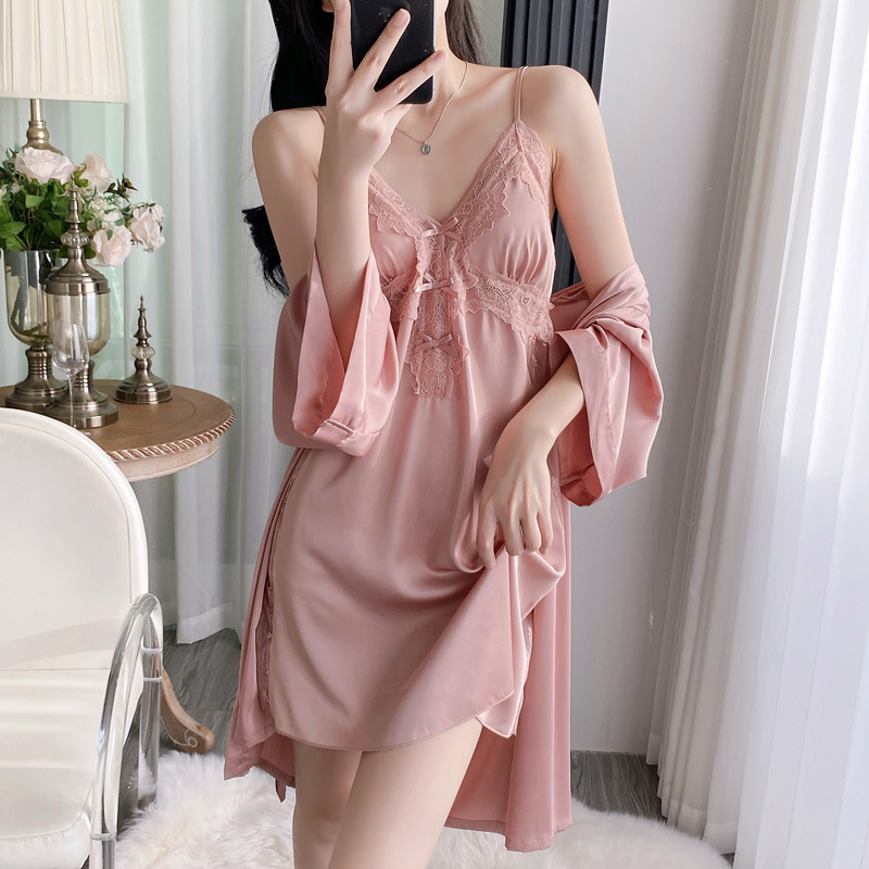 Conjunto de 2 piezas de bata d - Robe Silk Women reseña y precio