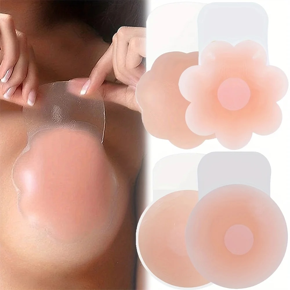 1 par de cubiertas de silicona - Silicone Bra Adhesive reseña y precio