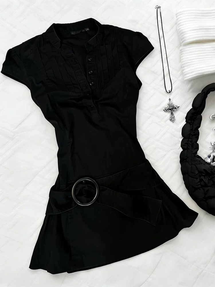 Vestido de Fiesta Negro Estilo - Corset Waist Cinch reseña y precio
