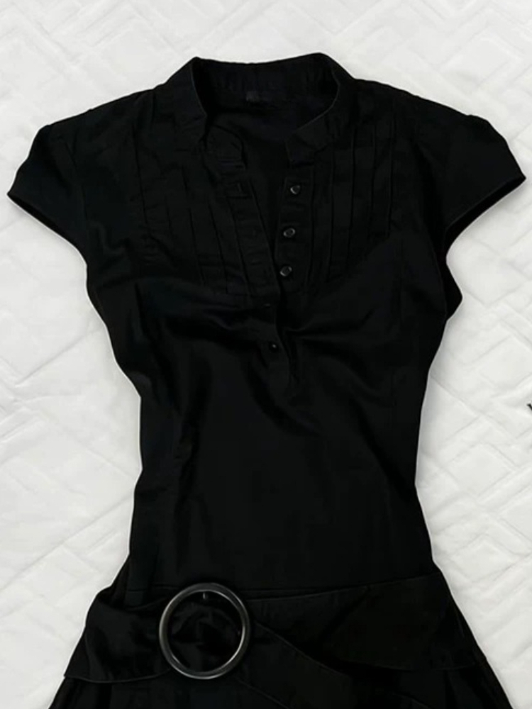 Vestido de Fiesta Negro Estilo - Corset Waist Cinch reseña y precio