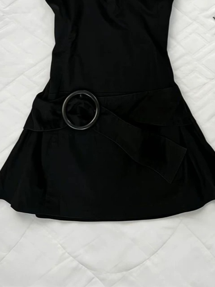 Vestido de Fiesta Negro Estilo - Corset Waist Cinch reseña y precio