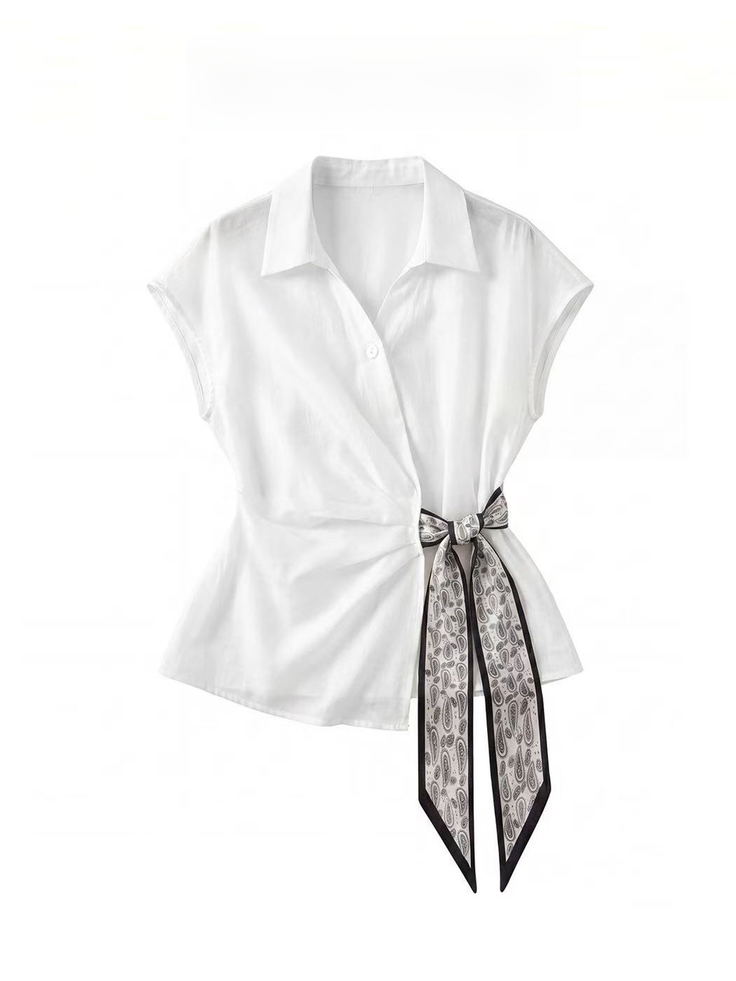 Elegante Camisa Blanca de Mang - Corset Waist Cinch reseña y precio