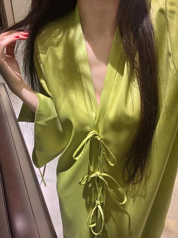 Bata tipo cárdigan ligera de m - Robe Silk Women reseña y precio