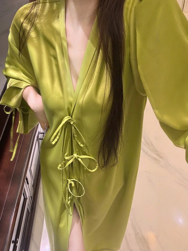 Bata tipo cárdigan ligera de m - Robe Silk Women reseña y precio